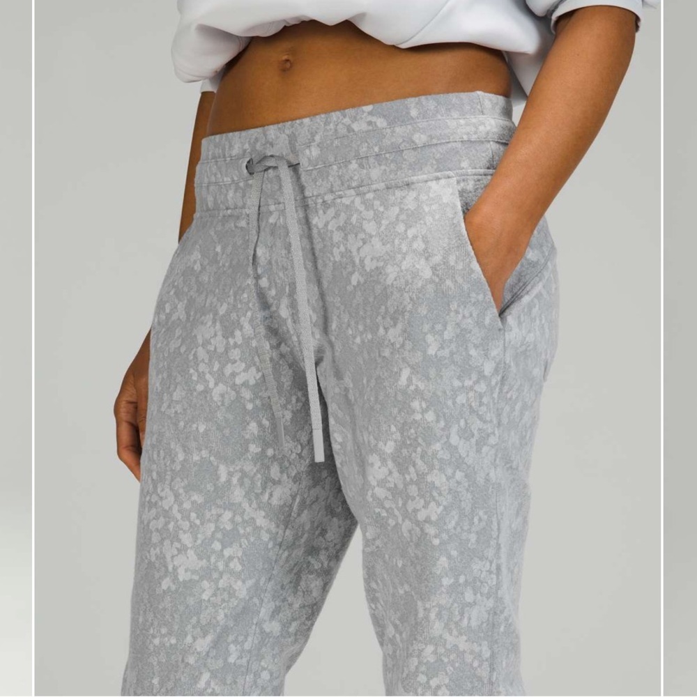 lululemon Ready To Rulu Jogger Crop Speckle Spritz Grey Silver Sz 14 - Picture 4 of 16